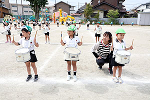 運動会予行が行われました　鼓笛　A・B