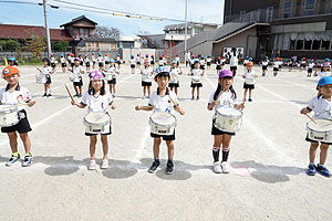 運動会予行が行われました　鼓笛　C・D・E