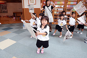 年中組さんの運動会活動を応援しました！　ぱんだ