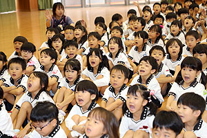 運動会がんばろうね！！　年少・年中・年長組