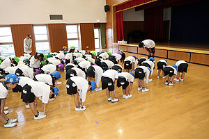 運動会の表彰式　　年長組