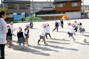 ころがしドッジボール　楽しかったね‼　うさぎ