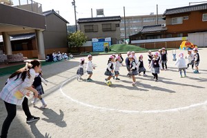 ころがしドッジボール　楽しかったね‼　うさぎ