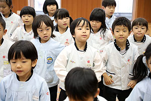 歌・カスタの予行が行われました　年長Aチーム