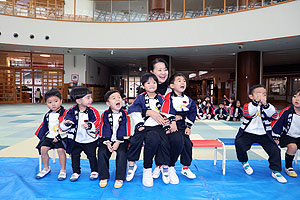 もちつき大会　こあら・ぱんだ・きりん