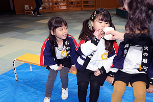 もちつき大会　こあら・ぱんだ・きりん