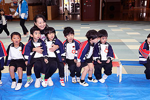 もちつき大会　こあら・ぱんだ・きりん