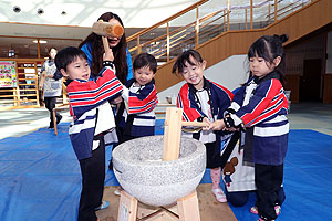 もちつき大会　うさぎ・りす・ことり
