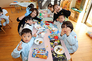 もちつき大会　うさぎ・りす・ことり