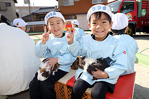 ふれあい動物園　たのしかったね　年中・ひよこ組