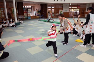 エンゼルドームで楽しい運動遊び　うさぎ・りす・ことり