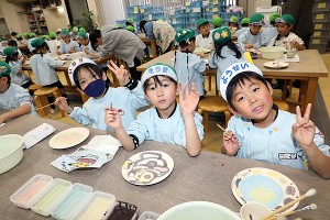 陶芸教室　楽しかったね　年長A・B　