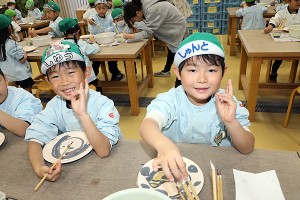 陶芸教室　楽しかったね　年長A・B　