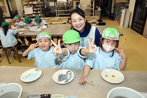 陶芸教室　楽しかったね　年長A・B　