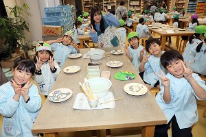 陶芸教室　楽しかったね　年長A・B　