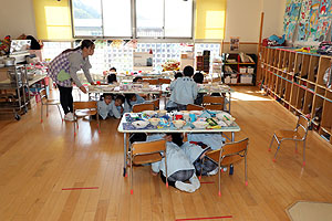 避難訓練が行われました　―地震の場合ー　全園児