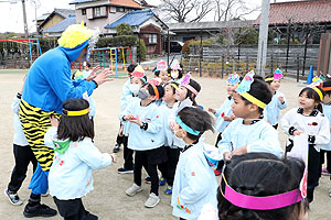 節分　みんなで豆まきをしました　全園児