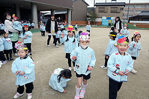節分　みんなで豆まきをしました　全園児