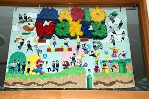 作品展の各クラスの個性あふれる作品　　　年中組