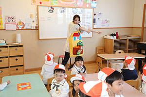 入園1日目の様子です　年少組