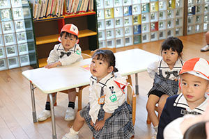 入園1日目の様子です　年少組