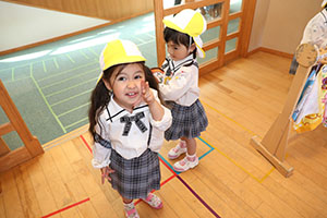 入園1日目の様子です　年少組