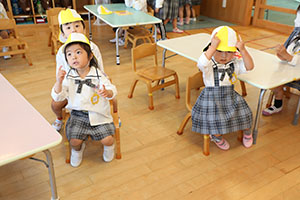 入園1日目の様子です　年少組
