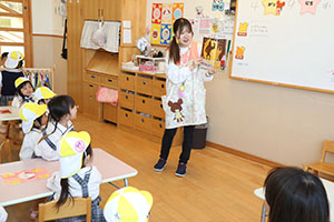 入園1日目の様子です　年少組