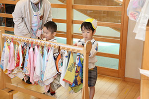 入園1日目の様子です　年少組