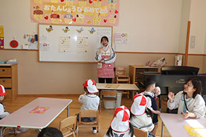 入園1日目の様子です　年少組