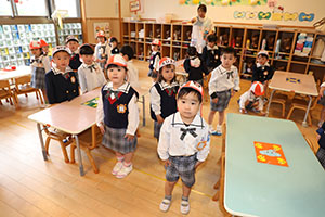 入園2日目の様子です　年少組
