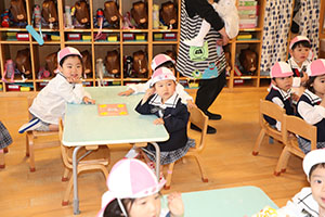入園2日目の様子です　年少組