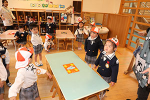 入園2日目の様子です　年少組