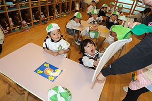 入園2日目の様子です　年少組