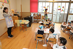 入園2日目の様子です　年少組