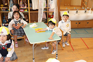 入園2日目の様子です　年少組