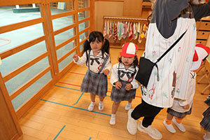 入園2日目の様子です　年少組
