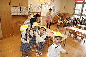 入園2日目の様子です　年少組