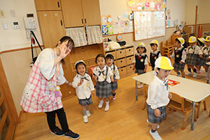 入園2日目の様子です　年少組