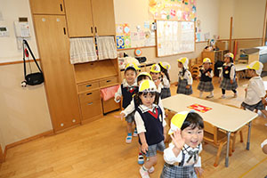 入園2日目の様子です　年少組