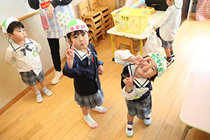 入園2日目のお給食の様子です　年少組　NO．2