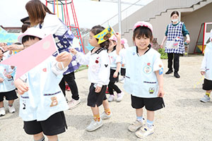 こいのぼりを泳がせました　うさぎ
