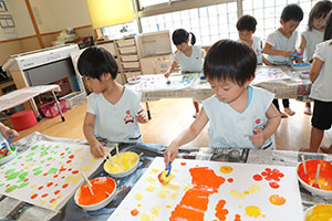 こいのぼりの制作　ひまわり