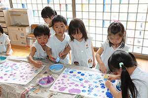こいのぼりの制作　ひまわり