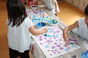 こいのぼりの制作　ひまわり