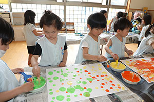 こいのぼりの制作　ひまわり