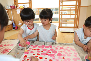 こいのぼりの制作　ひまわり