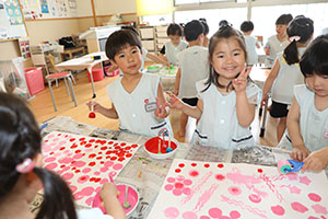 こいのぼりの制作　ひまわり