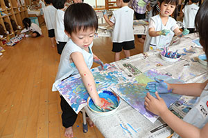 こいのぼりの制作　ひまわり