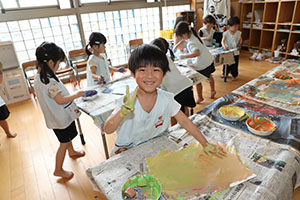 こいのぼりの制作　ひまわり